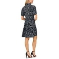 thumbnail image 2 of CeCe Women's Brooke Ditsy Tiered Dress Black Size Large, 2 of 3
