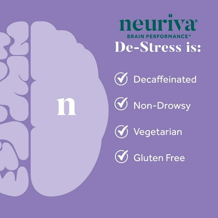 NEURIVA Brain Performance De-Stress - 12/ 30 ct (Pack of 6)