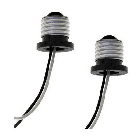 

Pack of 6 - Medium Edison E26 Base Male Screw In Light Bulb Socket with Pigtail