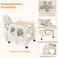 thumbnail image 4 of INFANS 5 in 1 Baby High Chair, Convertible Toddler Table Chair Set, Rocking Chair, Multi-Function Seat with Lockable Universal Wheels, Adjustable Seat Back, Removable Trays, 4 of 9