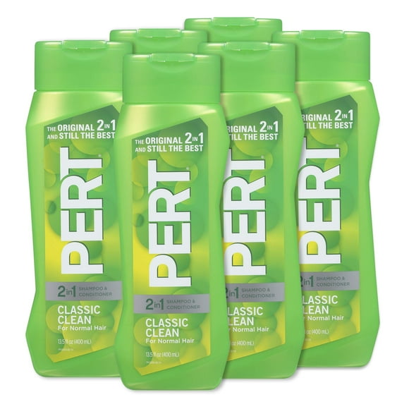 PERT Shampooing et après-Shampooing 2-en-1 Classique Propre 13.5oz (6 Pack)