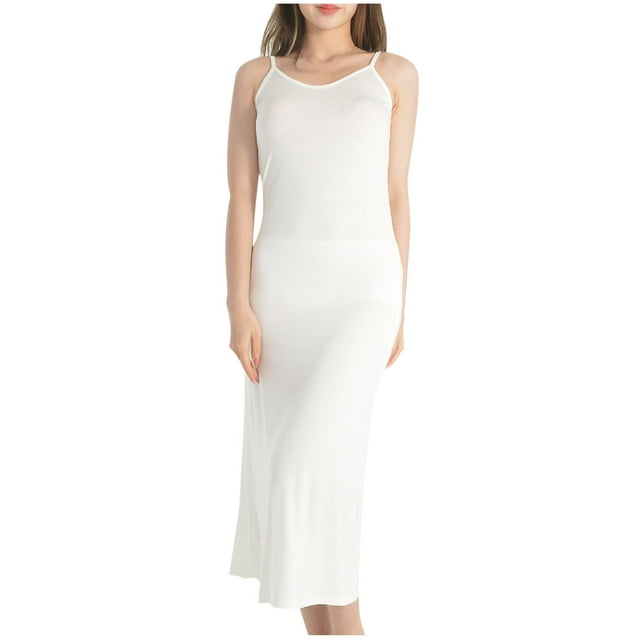LOVZFMLL Robes pour Femmes Robe Longue à Bretelles Spaghetti Super Douce et Confortable Pyjama Robes de Nuit Décontractées