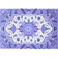 thumbnail image 1 of Ahgly Company Indoor Rectangle Medallion Blue Traditional Area Rugs, 5' x 7', 1 of 4