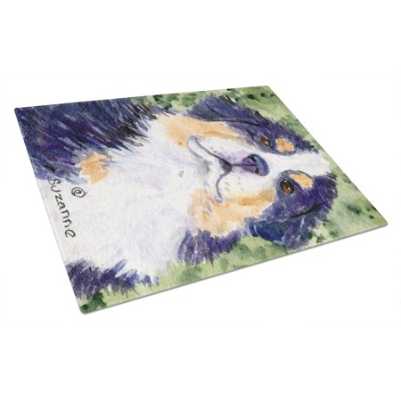 

Carolines Treasures SS8837LCB Bernese Mountain Dog Glass Cutting Board Large 12H x 16W multicolor