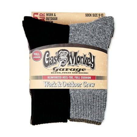 Gas Monkey Garage - Gas Monkey Garage Men's 5PK Full Cushion Crew Socks ...