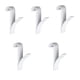 thumbnail image 1 of Ganchos de plástico blanco para toallas, ganchos para armario de baño (5 piezas), 1 of 5