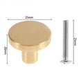 thumbnail image 3 of ODOMY Gold Brass Pulls Drawer Knobs Handles Round Cupboard Cabinet Door Kitchen, 3 of 9
