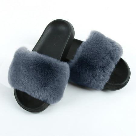 

Tangnade women Shoes Women Solid Colors Summer Slipper Elegant Lady Solid Colorful Outdoor Shoes Dark Gray 280