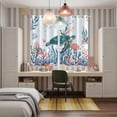 thumbnail image 4 of Turtle Coastal Kitchen Curtains Window Panels, Summer Beach Ocean Shell Jellyfish Starfish Insulated Window Treatment Curtain, Grommet Curtains for Bedroom/Living Room/Bathroom, 2 Piece 42"Wx63"L, 4 of 8
