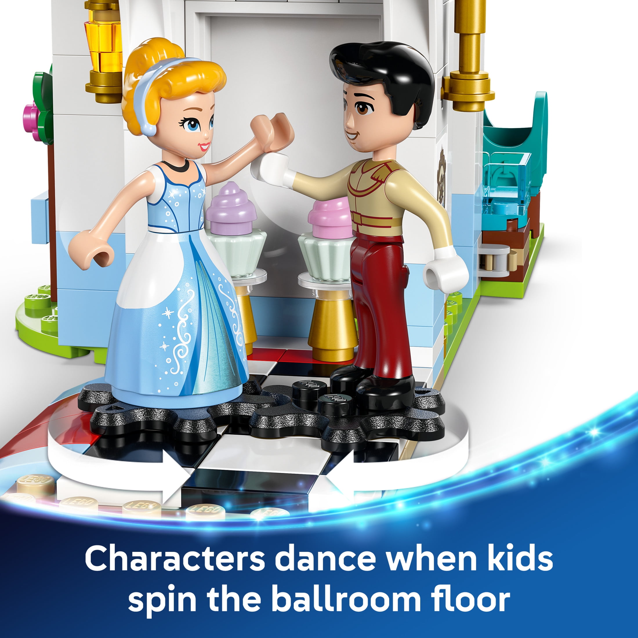 LEGO Disney Princess Cinderella's Castle & Horse Carriage Playset - Princess Castle Building Toy for Kids, Girls and Boys, Ages 6+ - with 2 Minidolls - Gift Idea for Birthdays - 43275