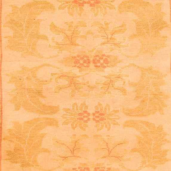 Ahgly Company Indoor Square Abstract Orange Modern Area Rugs, 4' Square