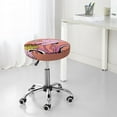 thumbnail image 5 of Kdxio Flamingo Riding a Bicycle Print Stool Covers Round,Stretch Round Bar Stool Covers Washable Bar Stool Cushion Slipcover for 12-15 Inch Chair, 5 of 5