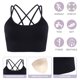 thumbnail image 3 of piezas de ropa interior deportiva para mujer con tirantes acolchados, ropa interior de soporte medio adecuada para yoga y fitness; adecuada para una circunferencia del pecho inferior de 87, 3 of 5