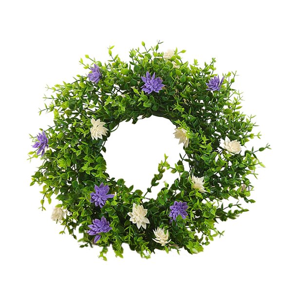 Guirnalda de flores silvestres de primavera - Simulación de plástico, colorida, fácil de colgar, para decoración de puertas de entrada, jardines o granjas