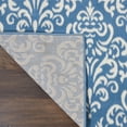 thumbnail image 5 of Nourison Grafix Damask Blue 6' x 9' Area Rug, (6x9), 5 of 8