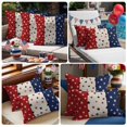 thumbnail image 2 of 2 Pack Outdoor Waterproof Throw Pillows,Independence Day Stripes and Stars Decorative Rectangle Pillow Case Patio Pillows for Chair Couch Sofa 20x12in, 2 of 9