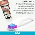 thumbnail image 4 of Tung Tongue Brush & Gel Kit - Tongue Cleaner for Adults - Tongue Scraper to Fight Bad Breath and Halitosis - Mouth Odor Eliminator - Fresh Mint - Made in America - (Set of 2), 4 of 8