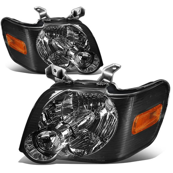 DNA Motoring For 06-10 Ford Explorer/Sport Trac Smoked Amber Corner Headlight Lamps Pair