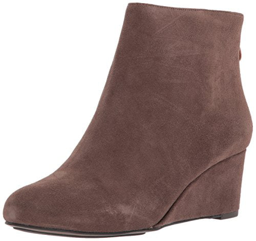 Gentle Souls by Kenneth Cole Women's Vicki Low Wedge Bootie Suede Ankle ...