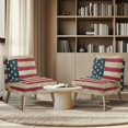 thumbnail image 4 of HELLHERO American Flag Vintage Dustproof Armless Accent Chair Cover with Stain Protection, Anti-Wrinkle Armless Accent Slipper Chair Cover Slipcover, 4 of 8