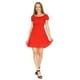 thumbnail image 2 of Vestido Juvenil Para Mujer Corto Holgado Liso Casual Rojo rojo M Incógnita 330597, 2 of 6
