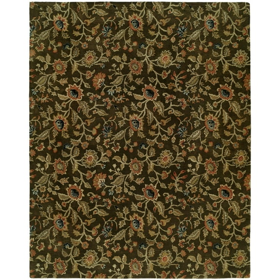 K2 Floor Style Newport Mansions Brown Hand-Tufted Wool Area Rug