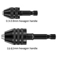 thumbnail image 4 of 4Pcs Hex Shank Keyless Drill Chuck, Screwdriver Converter Adapter Quick Change Bits Tool(0.6-8mm, 0.3-3.6mm), 4 of 6