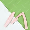 thumbnail image 3 of Folding Eyebrow Trimmer Shaver Knife Pink 1 Piece for Beginners, 3 of 3