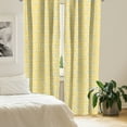 thumbnail image 3 of Ambesonne Yellow Chevron 4-Panel Curtains, Ikat Style Tile, 56"x63", Marigold Pale Blue White, 3 of 4
