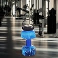 thumbnail image 1 of Botella de agua con mancuernas, taza para beber, jarra de agua, hervidor portátil con , botella de agua deportiva para correr, acampar, gimnasio Azul, 1 of 8