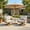 2 Pcs, variant on 3-Piece 2 Patio Swivel Chairs & 1 Aluminum Side Table, Outdoor Chat Sets with Cushions