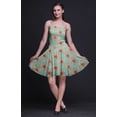 thumbnail image 2 of Bimba Robe Soleil Mini pour Femmes à Bretelles Spaghetti, Haut à Taille Smockée Imprimé Floral - Grand, 2 of 5