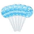 thumbnail image 1 of Camouflage Print Light Blue Cupcake Picks Toppers - Set of 6, 1 of 1