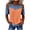 A Orange, variant on Tshirts for Women Ndbuld Women's Fashion Casual Round Neck Solid Color Short Sleeve Blouse Loose Spring And Summer Tops Blue XXXL