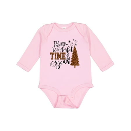 

Inktastic Christmas It s the Most Wonderful Time of the Year Cheetah Gift Baby Boy or Baby Girl Long Sleeve Bodysuit