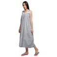 thumbnail image 4 of Moomaya Womens Lace Border Sleepwear For Ladies Button Placket Nightdress, 4 of 6