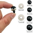 thumbnail image 5 of findTop 1000 piezas de ojos de seguridad de plástico negro con arandelas para proyectos de manualidades de animales de peluche (4 tamaños), 5 of 5