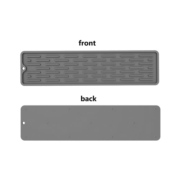 Tapis de Vidange, Tapis de Robinet en silicone, Tapis d'Évier de Cuisine pour protection contre les Éclaboussures, drainage, Séchage et protection de l'Évier, Tapis de Vaisselle Gris, Tapis de Vidange Absorbant, 35 * 88 * 0.5 cm