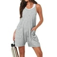 thumbnail image 3 of Fantaslook Jumpsuits for Women Casual Summer Rompers Sleeveless Loose Spaghetti Strap Shorts Overalls Jumpers with Pockets, 3 of 9
