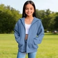 thumbnail image 2 of Teen Girls Boys Kids Hoodies Zip up Long Sleeve Hooded Sweatshirt Pullover with Pockets Trendy Clothing for Girls Boys, 2 of 6