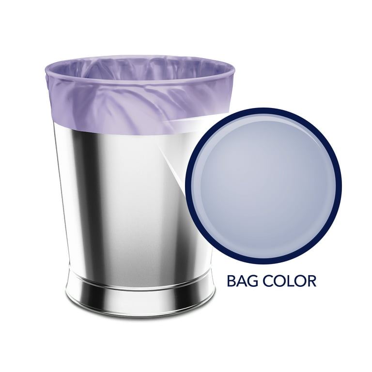 Color Scents Small Trash Bags, 4 Gallon, 80 Bags (Lavender Scent