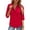 Red, variant on MOYIKO Womens Button Down Shirts 3/4 Sleeve Basic Business Dress Shirts Collared Work Office Fitted Blouses Tops