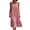 Pink, variant on Women's Casual Round-Neck Sleeveless Solid Dress