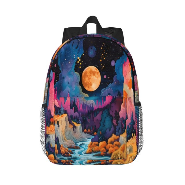 Easygdp Fantasy Cosmic Landscape Mochila Ligera de 15 Pulgadas para Estudiantes, Mochila Cómoda para la Escuela y Viajes, Correas Ajustables