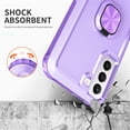thumbnail image 6 of SaniMore for Samsung Galaxy S23 Multi-Functional Case, 3-Layer Protection Magnetic Cover Support Car Mount & 360° Rotatable Ring Kickstand Full Body Shockproof Protective Shell, Purple, 6 of 7