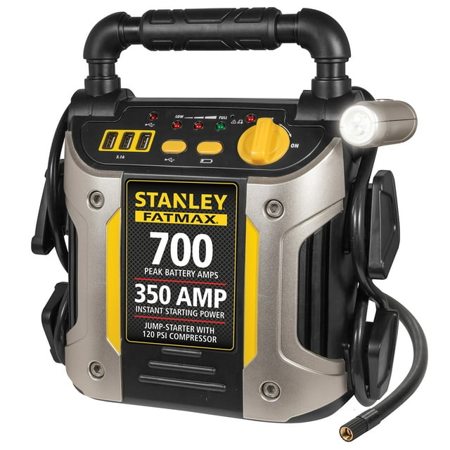 Amplificador de pico Jump Starter Stanley J7CS 700 con compresor de aire