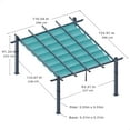 thumbnail image 4 of Danolapsi Outdoor Pergola 10 x 10ft Aluminum Pergola, Outdoor Shelter Modern Design with Adjustable Roof Sun Shade Pavilion Grape Trellis Grill Gazebo for Gardens, Patios, Garden Yard, Poolside, Deck, 4 of 7