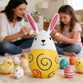 thumbnail image 5 of ERK Easter Decor Easter Inflatable Bunny Rabbit With Colorful Eggs Holiday Blow Up For Indoor Outdoor Garden Yard Porch Party, 5 of 5