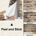 thumbnail image 4 of Peel and Stick Wallpaper Rustic Weathered Brick Wall Texture Aged Stone Modern Art Wall Mural Decor Self Adhesive and Removable 100in x 144in, 4 of 8
