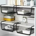thumbnail image 5 of Euaioeiu Under Shelf Storage Basket Organizer, Expandable Hanging Rack for Kitchen Pantry Cabinet Laundry Room Bathroom Counter Space Saving, 5 of 6